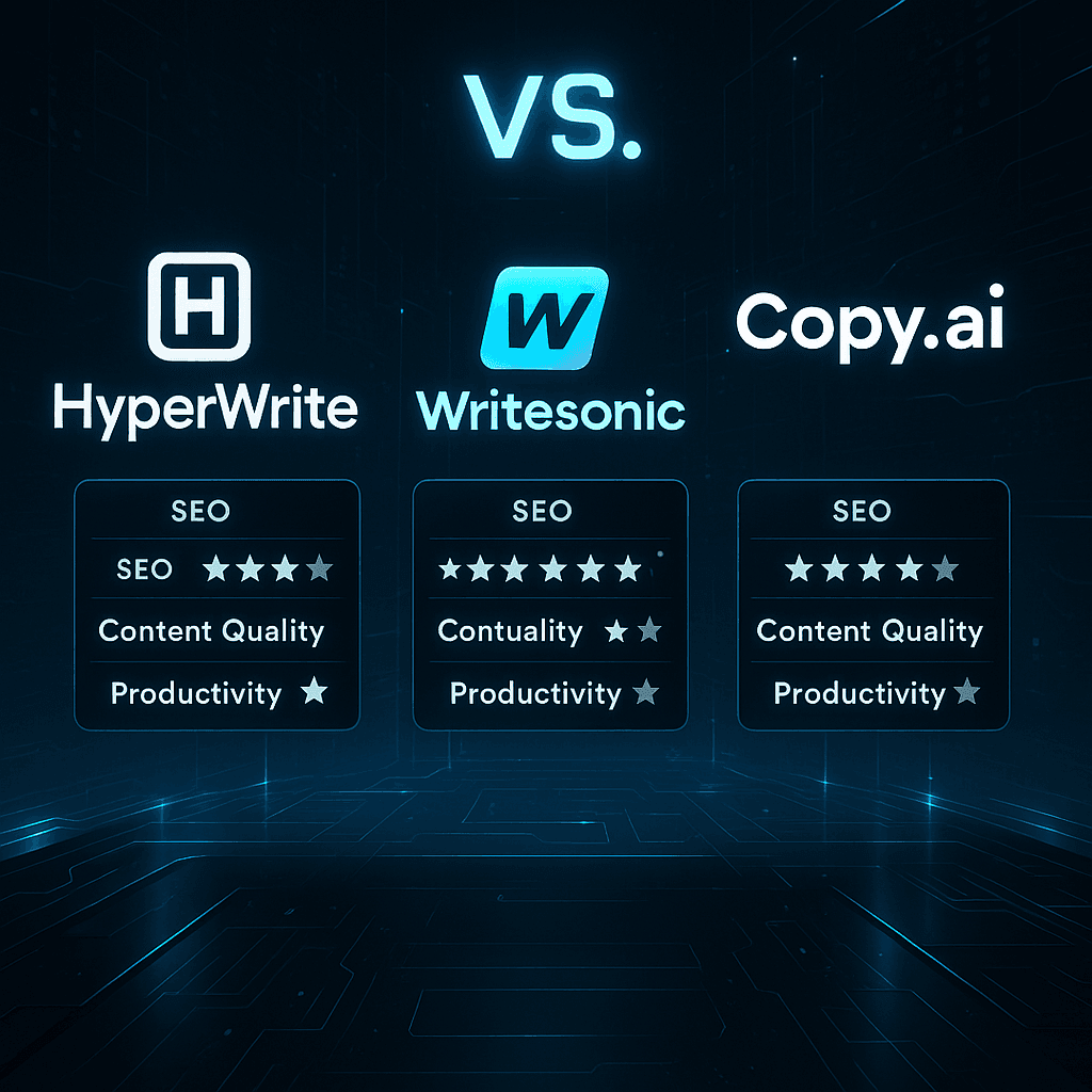 Best AI Content Generator 2025: HyperWrite, Writesonic, Copy.ai Features and Comparison